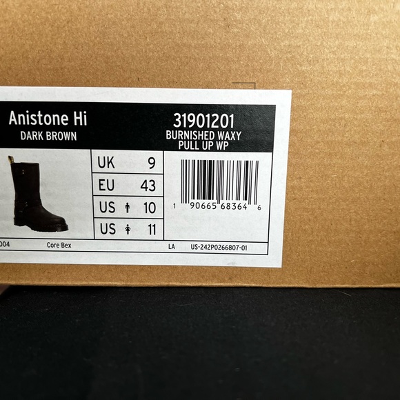 Dr. Martens Dark Brown Anistone Hi Boots - Picture 4 of 4